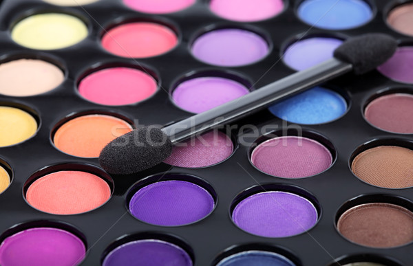 Wimpern Make-up Pinsel farbenreich Auge Schatten Palette Stock foto © simazoran