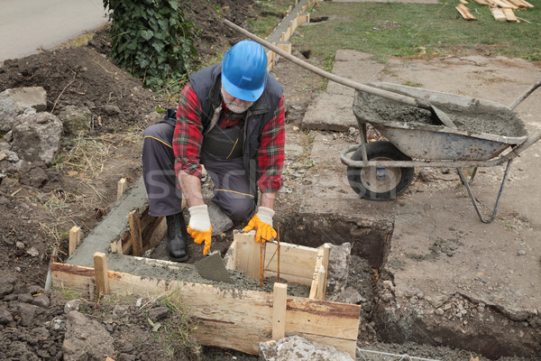 Stockfoto: Bouwvakker · beton · stichting · werknemer