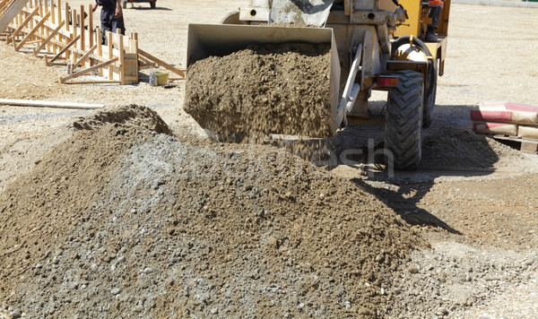 Bouwplaats beton mixer grind zand Stockfoto © simazoran