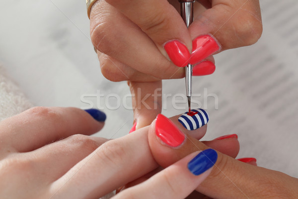 Beauty treatment of fingernails Stock photo © simazoran