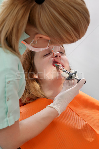 Dental procedure, anesthetic injection Stock photo © simazoran