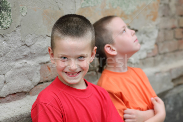 Jugendlichen zwei jungen Jungen streiten Stock foto © simazoran