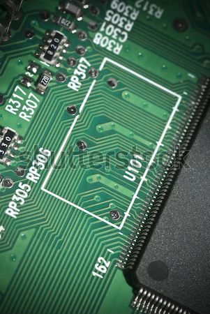 Elektronika közelkép nyáklap szelektív fókusz technológia tudomány Stock fotó © simazoran