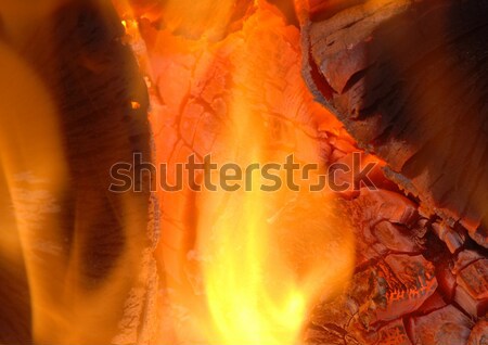 Tűz közelkép parázs háttér piros erő Stock fotó © simazoran