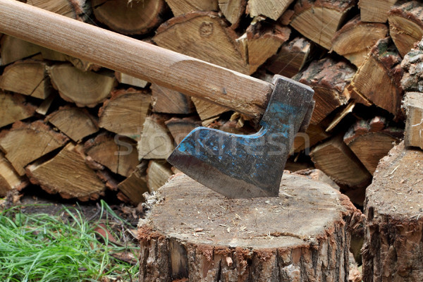 Axe for firewood splitting Stock photo © simazoran