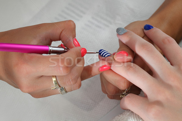 Beauty treatment of fingernails Stock photo © simazoran