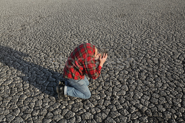 человека засуха отчаянный голову Сток-фото © simazoran