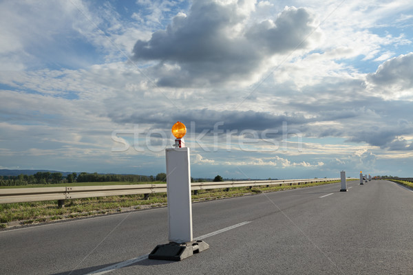 дорожное строительство дорожный знак шоссе реконструкция драматический Сток-фото © simazoran
