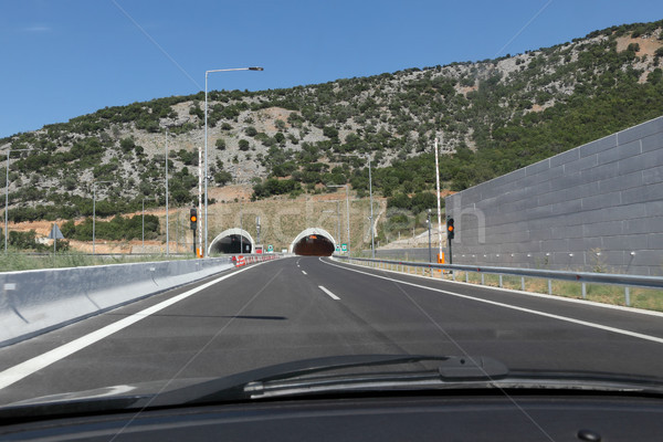 Autostrady tunelu wejście saloniki ruchu samochodu Zdjęcia stock © simazoran