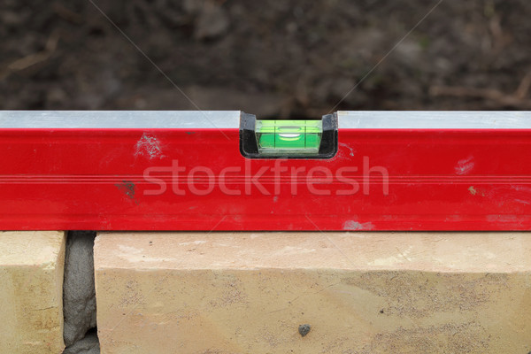 Level control of brick wall Stock photo © simazoran