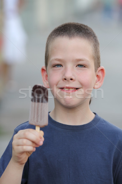 Boy and ice cream Stock photo © simazoran