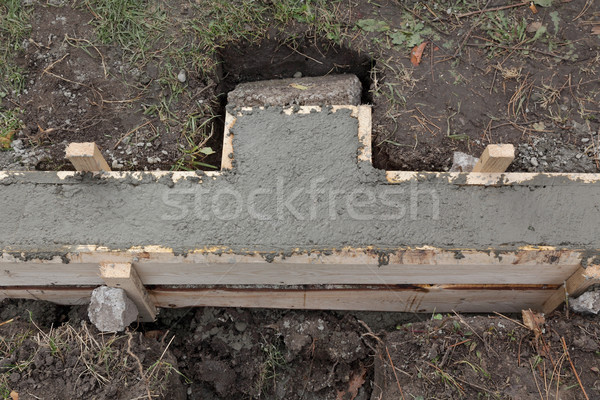 Fal alap építkezés beton zsaluzás fából készült Stock fotó © simazoran