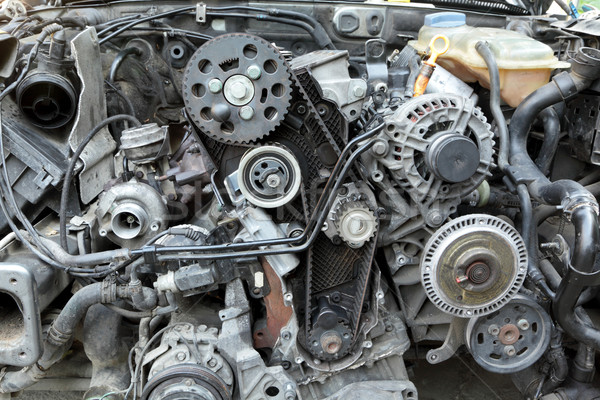Dízelmotor javít modern technológia viselet szerelő Stock fotó © simazoran