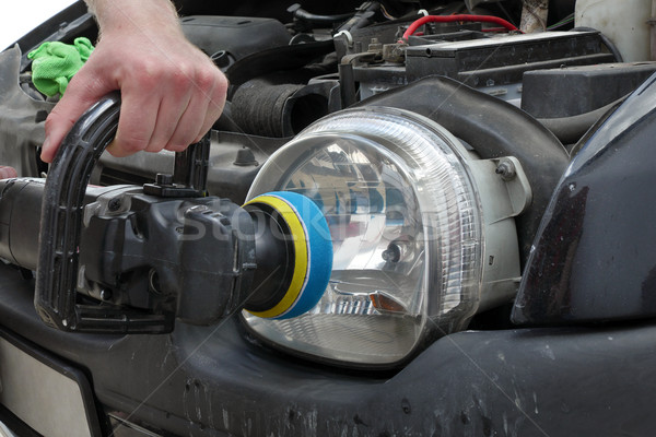 Auto licht hand tool koplamp Stockfoto © simazoran