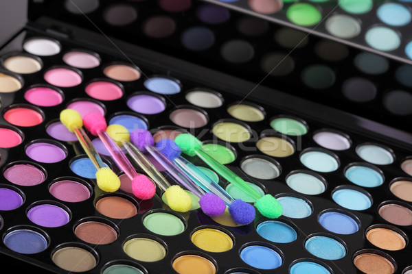 Rzęsy makijaż kolorowy oka palety Zdjęcia stock © simazoran