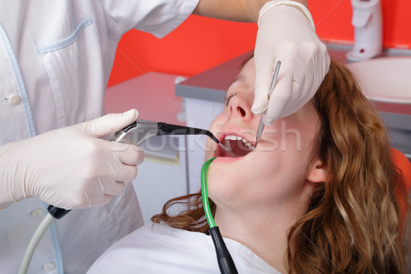 Dentaires dentiste dents forage fille [[stock_photo]] © simazoran