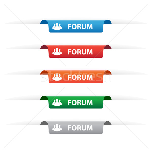 Forum Papier Tag Etiketten unterschiedlich Farben Stock foto © simo988