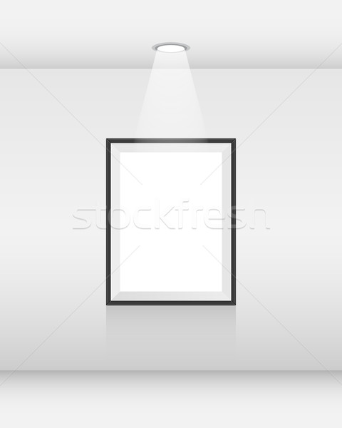 Interieur kunstgalerie frame spotlight muur abstract Stockfoto © simo988