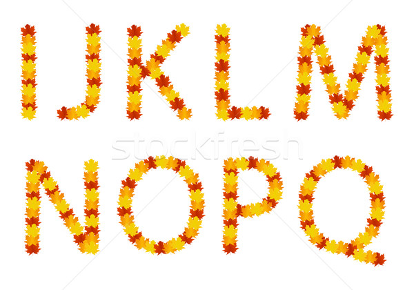 Autumn leaves alphabet letters Stock photo © simo988