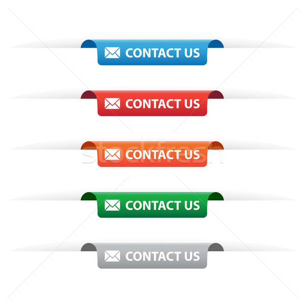 Contact us paper tag labels Stock photo © simo988