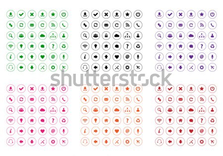 Diseno iconos de la web colores negocios ordenador Foto stock © simo988