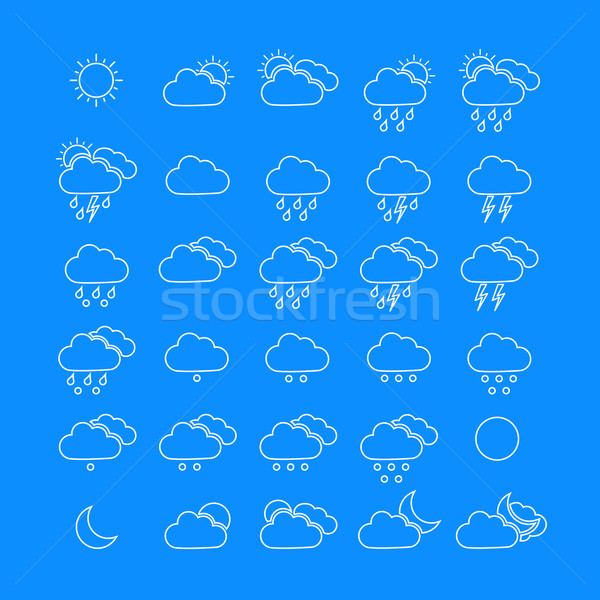 Stock foto: Wetter · Symbole · Himmel · Design · Mond