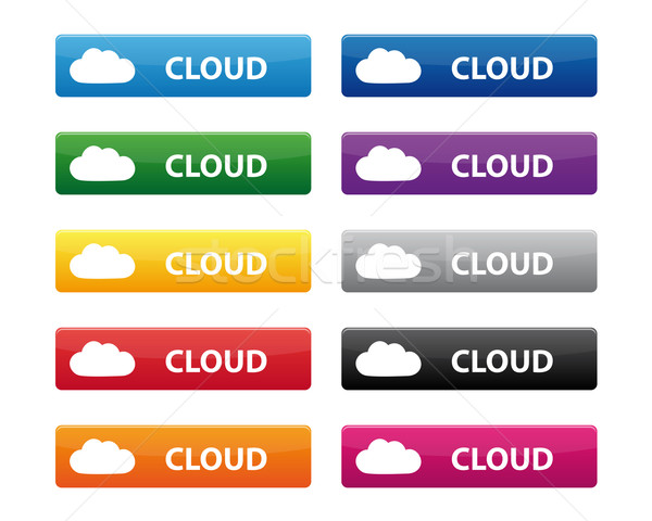 облаке Кнопки коллекция различный цветами компьютер Сток-фото © simo988