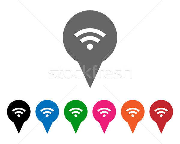 Stock fotó: Wifi · különböző · színek · internet · háttér · narancs