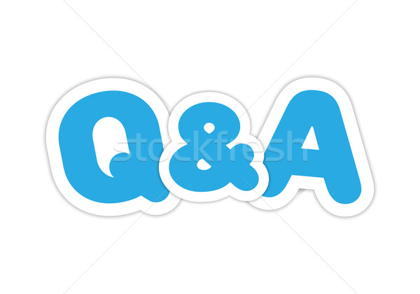 Questions réponses design bleu affaires signe [[stock_photo]] © simo988