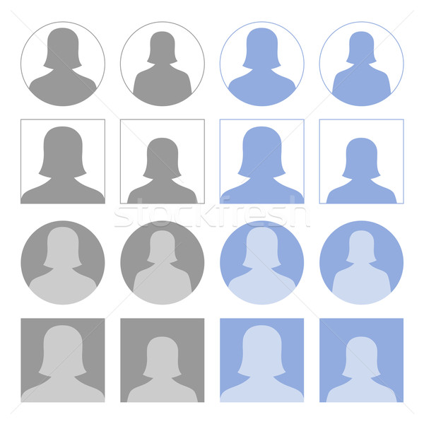 Stock photo: Female profile icons