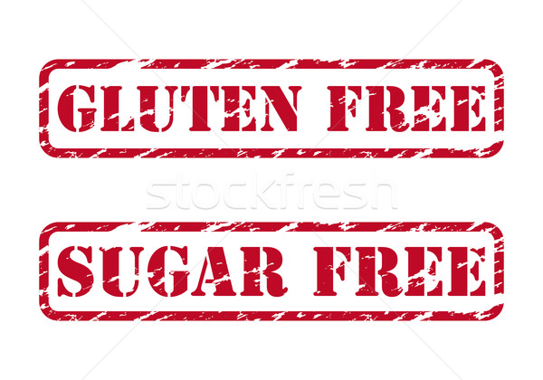 Glutenvrij suiker gratis rubber postzegels geïsoleerd Stockfoto © simo988