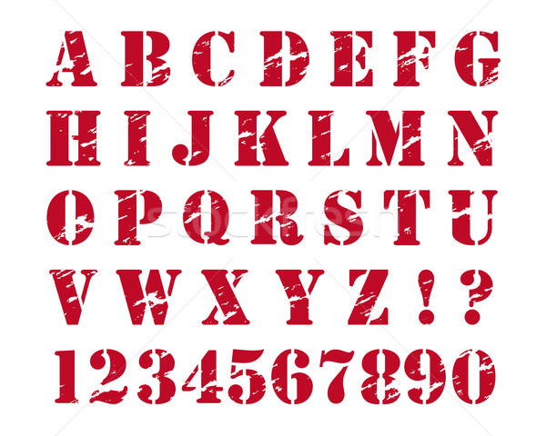 Stile alfabeto numeri design arte Foto d'archivio © simo988