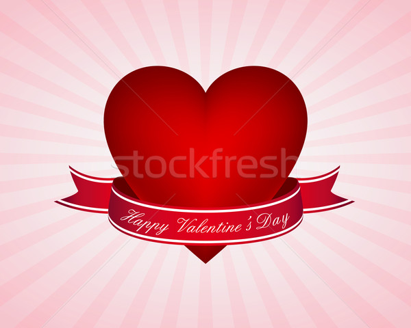 Valentijnsdag kaart roze stralen bruiloft liefde Stockfoto © simo988