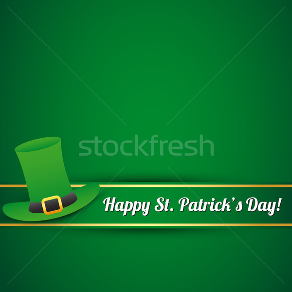 [[stock_photo]]: Jour · de · St · Patrick · carte · chapeau · heureux · cadre · art