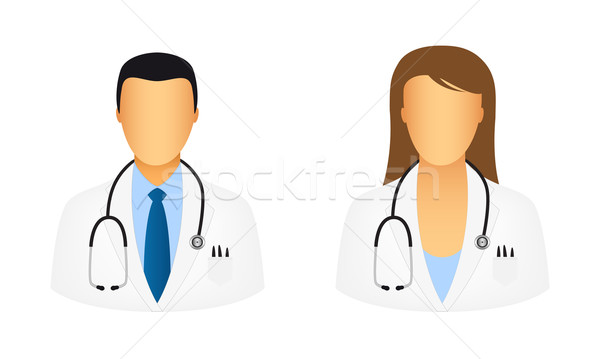 Médico iconos aislado blanco ordenador cara Foto stock © simo988