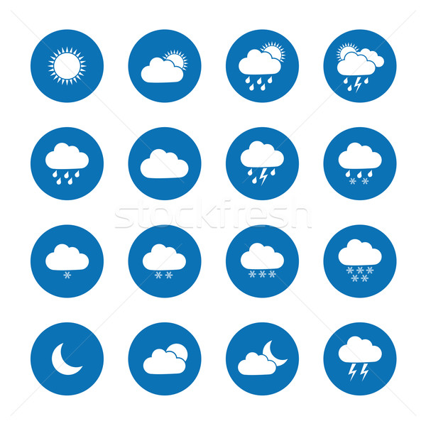 Flat weather icons Stock photo © simo988