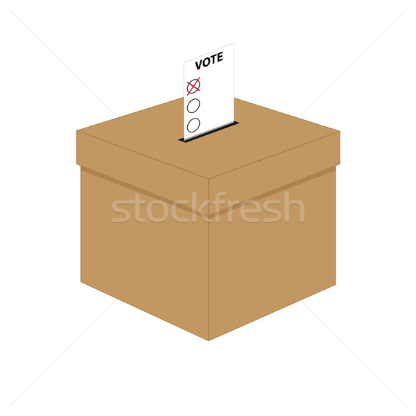 Stemmen vak geïsoleerd witte studio planning Stockfoto © simo988