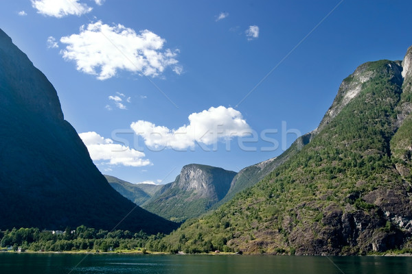 Foto stock: Noruega · escénico · cielo · montana · océano