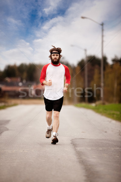 Trece ţară lege obosit stil retro jogger Imagine de stoc © SimpleFoto