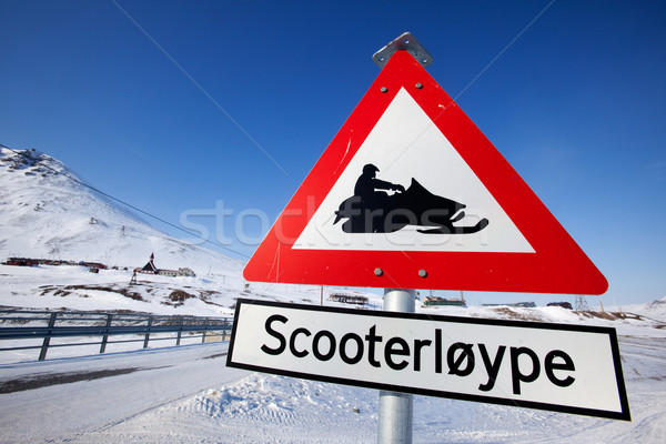 Snowmobile Trail Stock photo © SimpleFoto