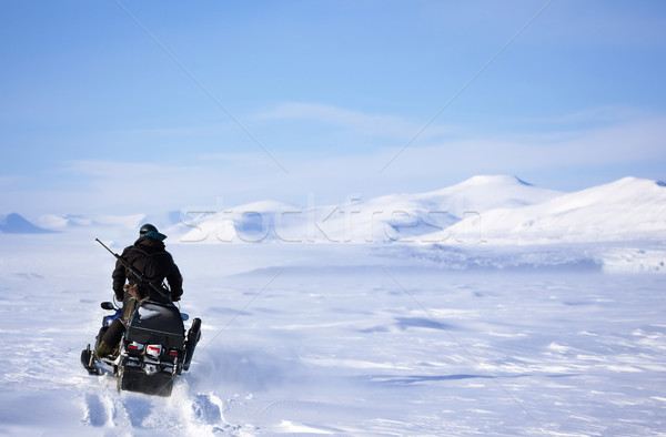 Winter Snowmobile Landscape Stock photo © SimpleFoto