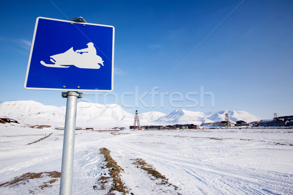Snowmobile Sign Stock photo © SimpleFoto