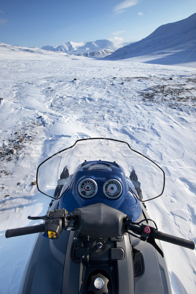 Snowmobile Winter Landscape Stock photo © SimpleFoto