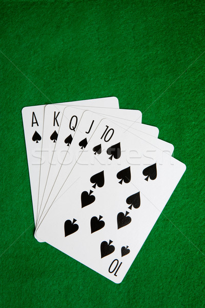 Reale picche verde sfondo divertimento poker Foto d'archivio © SimpleFoto