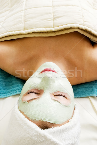 Masker ontspanning ontspannen groene appel Stockfoto © SimpleFoto