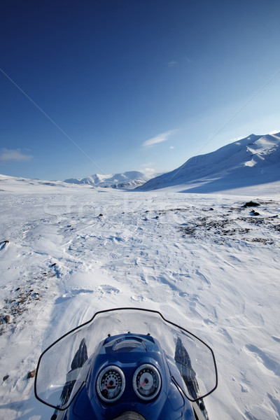 Snowmobile Winter Landscape Stock photo © SimpleFoto