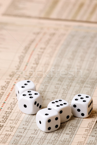 Dés bourse séance graphique argent société [[stock_photo]] © SimpleFoto