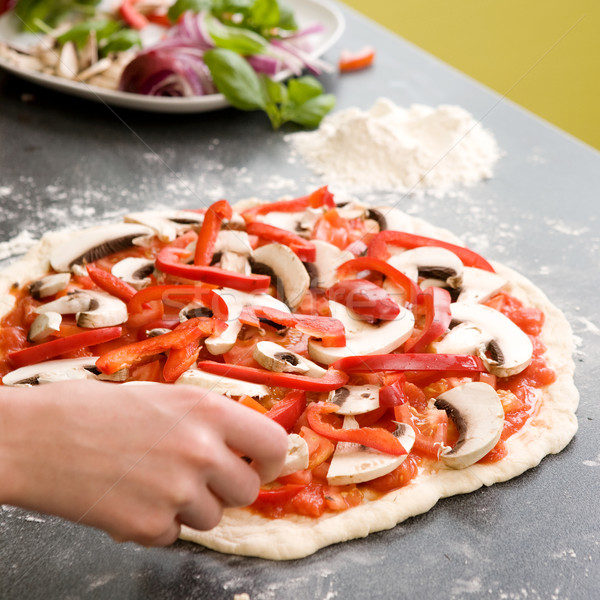 Homemade Italian Style Pizza Stock photo © SimpleFoto
