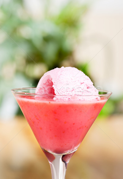 Strawberry Ice Cream Smoothie Stock photo © SimpleFoto