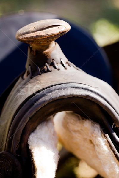 Silla de montar detalle edad cuero Foto stock © SimpleFoto